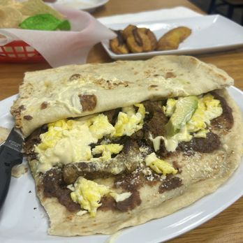 Jacky’s Authentic Latin food - Baleada with pork, cheese, eggs, avocado. - Latin American Near Me - Picayune, Mississippi