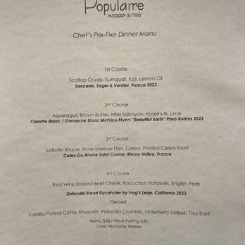 Populaire Modern Bistro - French Near Me - Costa Mesa, California Populaire Modern Bistro - French Near Me - Costa Mesa, California