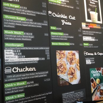 Shake Shack Plano, Legacy West - Inside wall menu - Fast Food Near Me - Plano, Texas Shake Shack Plano, Legacy West - Inside wall menu - Fast Food Near Me - Plano, Texas