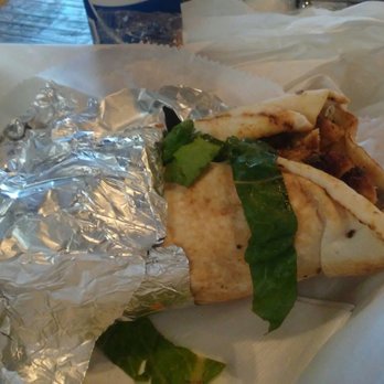Bucharest Grill - My Chicken Shwarma with overly seasoned chicken barely any garlic sauce - Mediterranean Near Me - Detroit, Michigan Bucharest Grill - My Chicken Shwarma with overly seasoned chicken barely any garlic sauce - Mediterranean Near Me - Detroit, Michigan