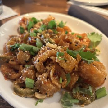 Village Tavern - Shanghai Flash-Fried Calamari - New American Near Me - Greensboro, North Carolina Village Tavern - Shanghai Flash-Fried Calamari - New American Near Me - Greensboro, North Carolina