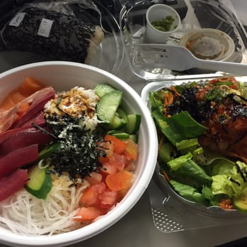 Aloha Cones - Chirashi bowl, Teri musubi, and mini spicy ahi salad - Sushi Bars Near Me - Honolulu, Hawaii