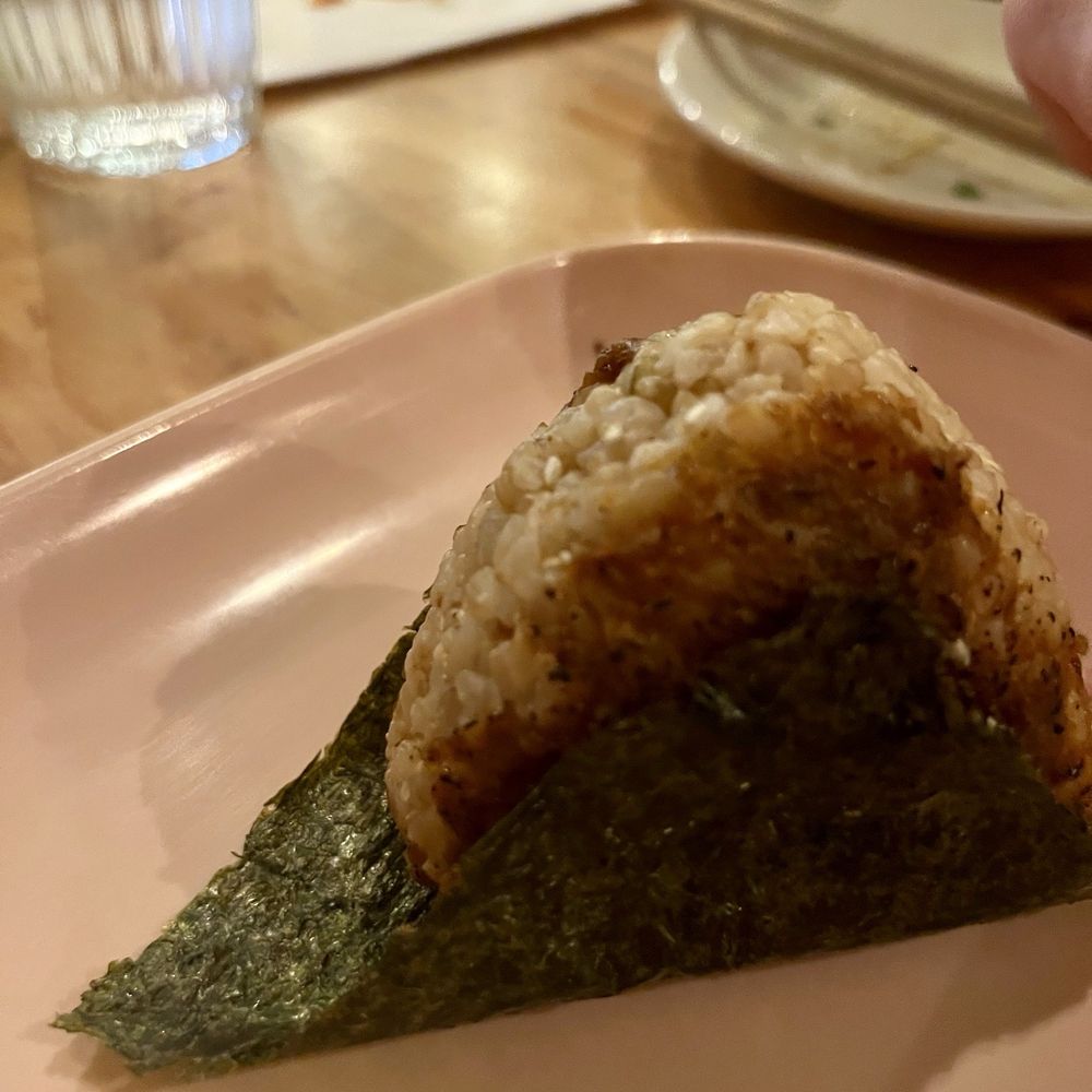 Obon Shokudo - buddha's hand w/ hominy miso onigiri - Japanese Near Me - Portland, Oregon Obon Shokudo - buddha's hand w/ hominy miso onigiri - Japanese Near Me - Portland, Oregon