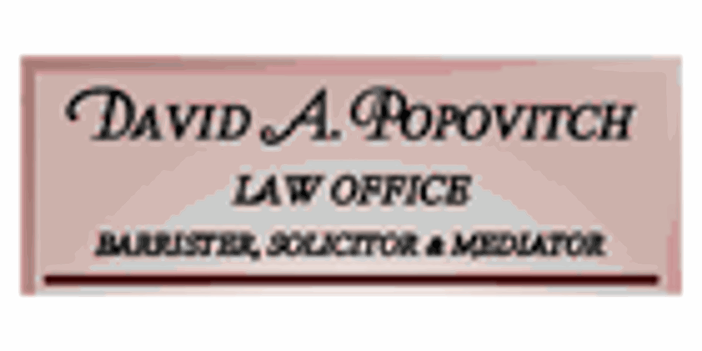 DAVID A POPOVITCH LAW OFFICE Updated September 2024 740 4th Avenue