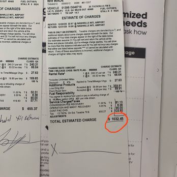 Dollar Car Rental - That was the 2nd try. First was over $1200. Final was $655. - Car Rental Near Me - Nashville, Tennessee
