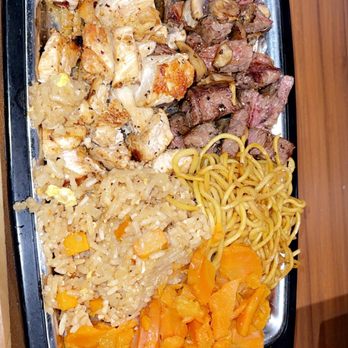The Hibachi Pit - Chicken and steak hibachi with fried rice, noodles, carrots, and mushrooms - Japanese Near Me - Concord, North Carolina The Hibachi Pit - Chicken and steak hibachi with fried rice, noodles, carrots, and mushrooms - Japanese Near Me - Concord, North Carolina