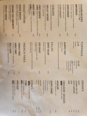 Menu photo 1 Super Duper Burgers San Francisco, CA