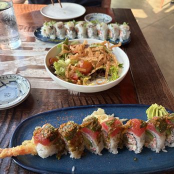 Blue Sushi Sake Grill - Ginger dressing side salad and - Sushi Bars Near Me - Austin, Texas