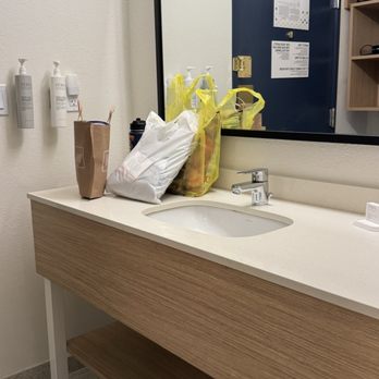 Spark by Hilton - Sink area is right by door to inside and out - Hotels Near Me - Savannah, Georgia