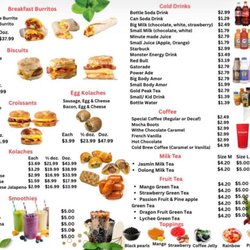 Breakfast and Drinks Menu (Start to serve from 4:30am to 2pm)