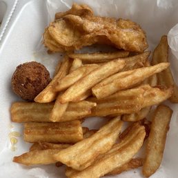 I took this picture after I ate some. Chicken and chips I took this picture after I ate some. Chicken and chips