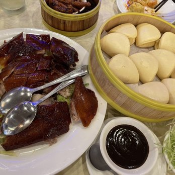 Koi Palace - Peking Duck w Pumpkin Golden Buns - Dim Sum Near Me - Milpitas, California