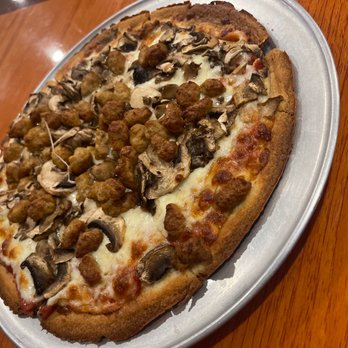 Megatoppers - 9" gluten-free sausage and mushroom! - Pizza Near Me - Bullhead City, Arizona Megatoppers - 9" gluten-free sausage and mushroom! - Pizza Near Me - Bullhead City, Arizona
