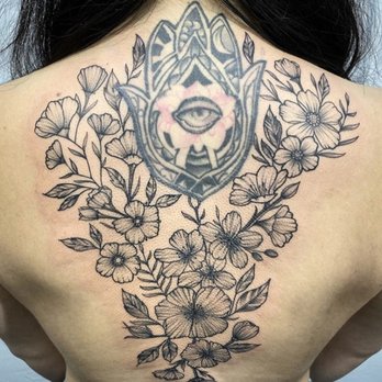 Funhouse Tattoo - Custom Floral backpiece Mike Lopez did. - Tattoo Near Me - San Diego, California