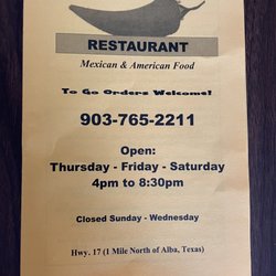 Log Cabin Inn - Menu