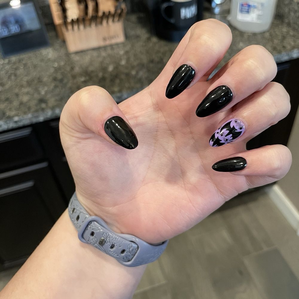 The Polish Lounge - Poly gel, it's frickin bats. Done by David - Nail Salons Near Me - Gilbert, Arizona The Polish Lounge - Poly gel, it's frickin bats. Done by David - Nail Salons Near Me - Gilbert, Arizona