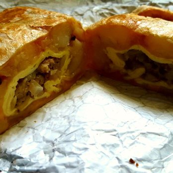 Biscuits Bakery - Sausage, egg and cheese wrap with added onions and home fries. - Bakeries Near Me - Corinth, New York