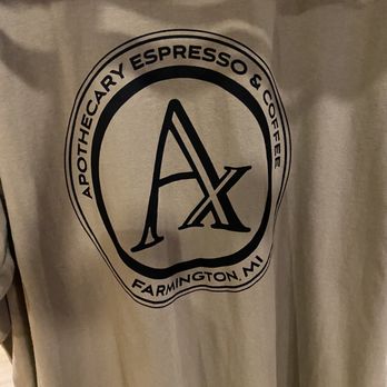 Apothecary Espresso & Coffee - a logo on a t - shirt - Coffee & Tea Near Me - Farmington, Michigan