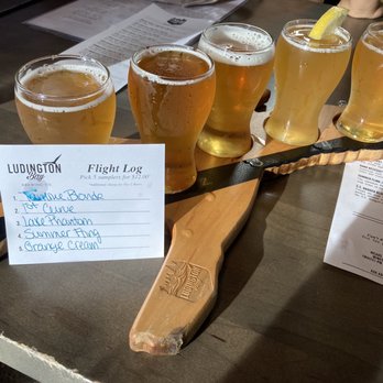 Ludington Bay Brewing - Flight - Brewpubs Near Me - Ludington, Michigan Ludington Bay Brewing - Flight - Brewpubs Near Me - Ludington, Michigan