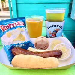 R&R Pub n Grub - Bratwurst and beer is the deal in the flea market is a deal. My family enjoyed the atmosphere.