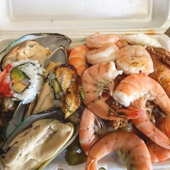 Mikata Buffet - This was a to go box with all the things I like that I have taken out before.. it was inspected and approved. - Chinese Near Me - Jensen Beach, Florida