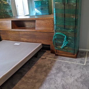 Denver Small Moves - Bedroom set, pieces still wrapped, no mattress. Had tapped area for placement. Placed too far to the left. - Movers Near Me Denver Small Moves - Bedroom set, pieces still wrapped, no mattress. Had tapped area for placement. Placed too far to the left. - Movers Near Me