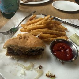 TGT Burger and in the back the pork chop!
