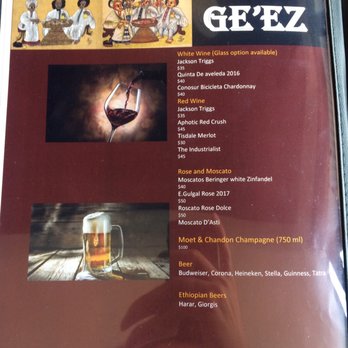 Geez - Drink menu - Ethiopian Near Me - Calgary, Alberta
