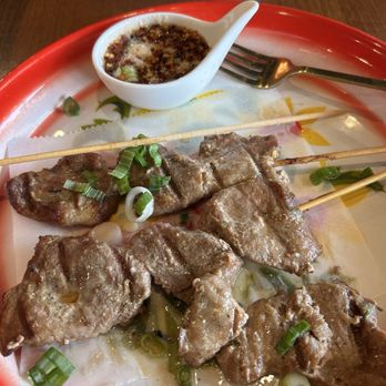 Pinto Thai - BBQ pork. Delicious and the dip was amazing. - Thai Near Me - Houston, Texas