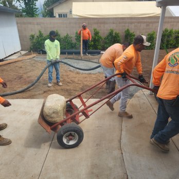 JJL Landscaping - pouring cement and install dry creek rocks. - Landscaping Near Me JJL Landscaping - pouring cement and install dry creek rocks. - Landscaping Near Me
