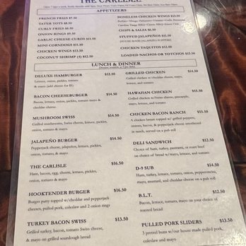 The Carlisle - Menu - New American Near Me - Onalaska, Washington