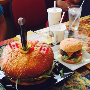 Bernie & the Boys Bistro - That is one MASSIVE burger! - Burgers Near Me - Drumheller, Alberta