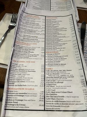 Menu photo 1 Café de Paris Quebec City, QC Menu photo 1 Café de Paris Quebec City, QC
