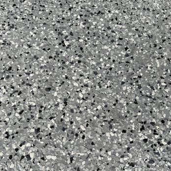 Arceo Epoxy Concrete Coatings - Nightfall with broadcast medium flake - Flooring Near Me