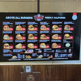 FireFly Burger  - Menu at Firefly! - Burgers Near Me - Garden Grove, California