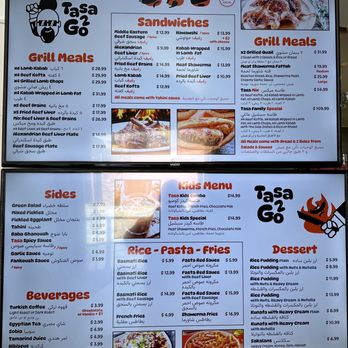 Tasa2Go - Menu 5-22-23 - Egyptian Near Me - Fullerton, California
