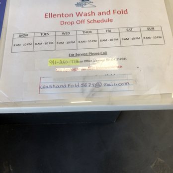 Ellenton Laundromat - Schedule for drop off services - Laundromat Near Me - Ellenton, Florida