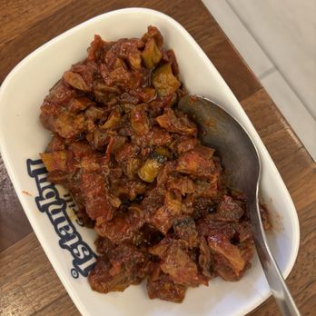 Istanbul Grill - 13. Patlcan (Eggplant) Soslu - Turkish Near Me - Houston, Texas