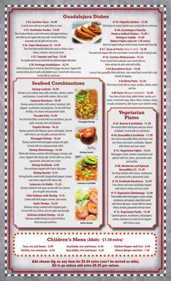 Menu photo 1 Guadalajara Mexican Restaurant Dalton, GA