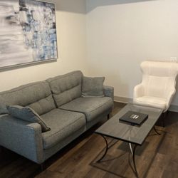 English & Company - Before new rug and pillows (sad)