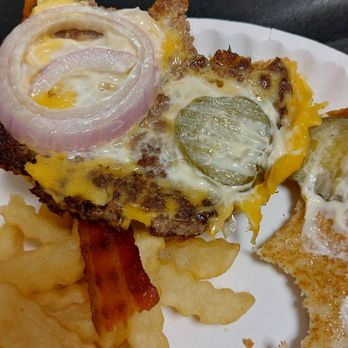 Culver's - Guess this is how Culver's decided to make a burger now. And definitely NOT fresh to order... We won't even talk about the fries. - Ice Cream & Frozen Yogurt Near Me - Crestwood, Illinois