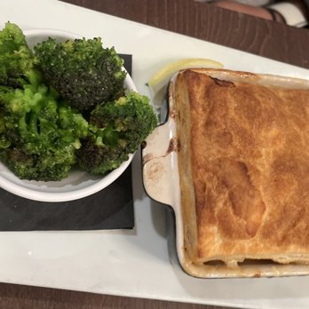 Route 66 Restaurant - Baked Seafood Pie with Broccoli - Seafood Near Me - Bar Harbor, Maine Route 66 Restaurant - Baked Seafood Pie with Broccoli - Seafood Near Me - Bar Harbor, Maine