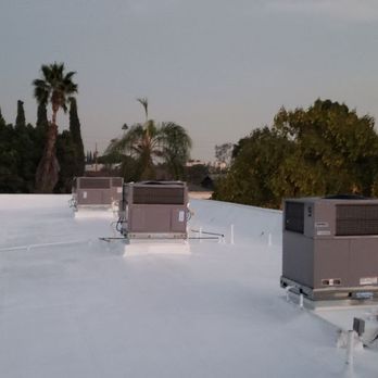 Mario's Roofing Services - Apartment complex full roof installation with roof coating worked along side a AC crew - Roofing Near Me Mario's Roofing Services - Apartment complex full roof installation with roof coating worked along side a AC crew - Roofing Near Me