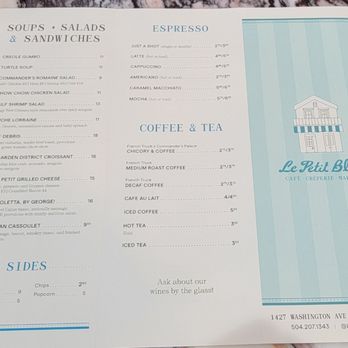 Le Petit Bleu - Menu - Creperies Near Me - New Orleans, Louisiana Le Petit Bleu - Menu - Creperies Near Me - New Orleans, Louisiana