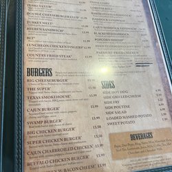 The Swamp Buck - Menu