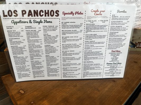 Menu photo 6 Los Panchos Mexican Restaurant Pleasant Hill, CA