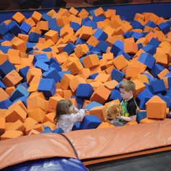 Sky Zone Trampoline Park - My kids loved jumping into the foam pit.