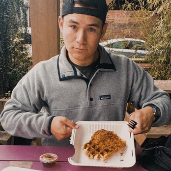 The Waffle Window - 1/2 order of Fried Chicken and Waffle - Breakfast & Brunch Near Me - Portland, Oregon