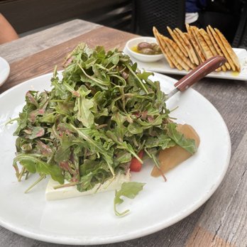 Village Taverna - Arugula salad with watermelon - Greek Near Me - New York, New York Village Taverna - Arugula salad with watermelon - Greek Near Me - New York, New York