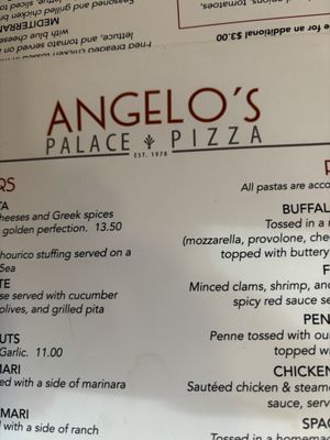 Menu photo 5 Angelo's Palace Pizza Cumberland, RI